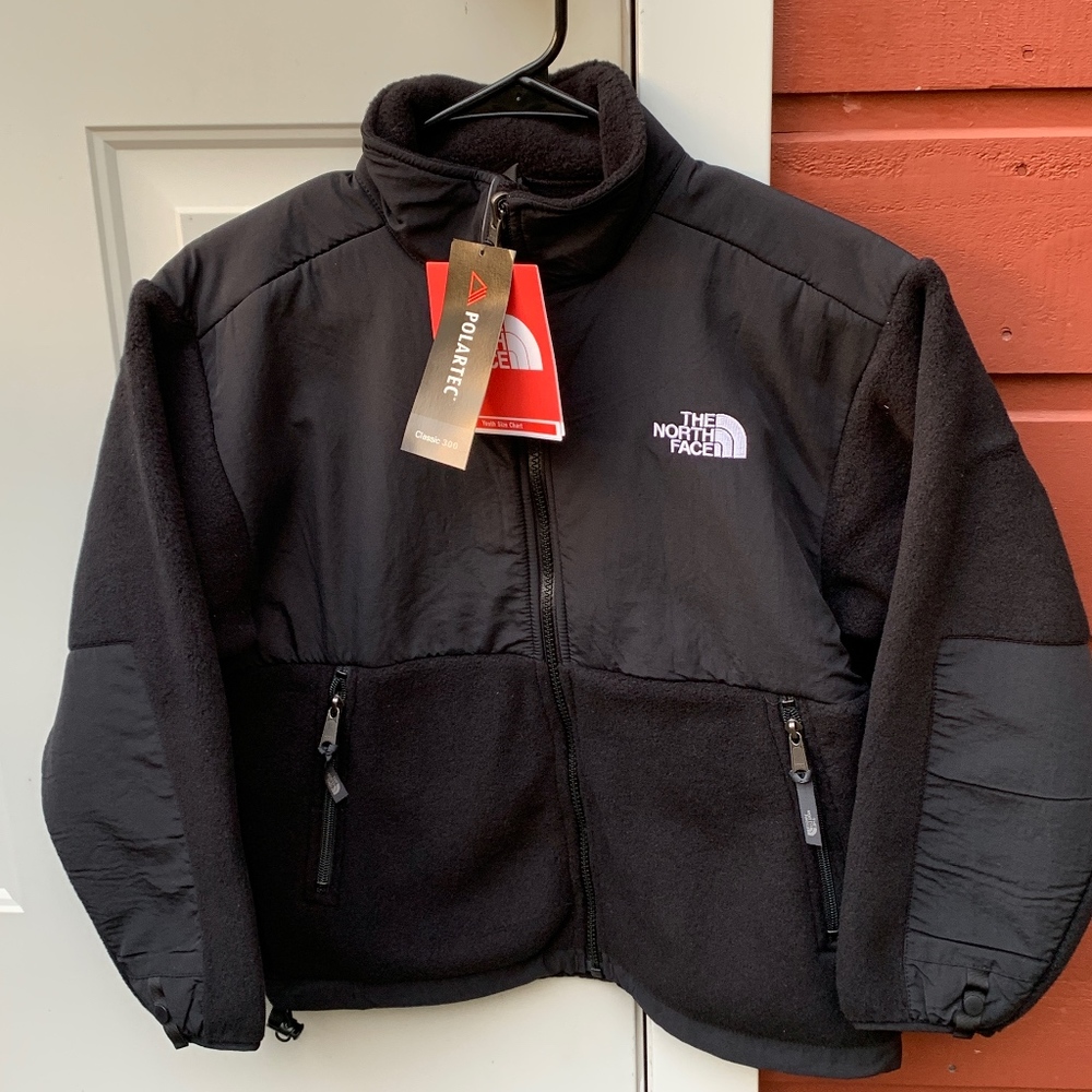 North Face Youth Denali Jacket - Black/Black - M - Picture 1 of 4
